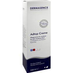 Weiße Verpackung der Adtop Creme für trockene Haut, 250 ml.